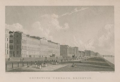 Vista generale di Brunswick Terrace a Brighton da William Westall